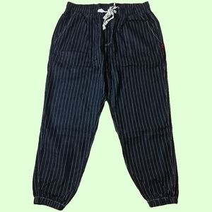 vintage striped denim harem pants by JS